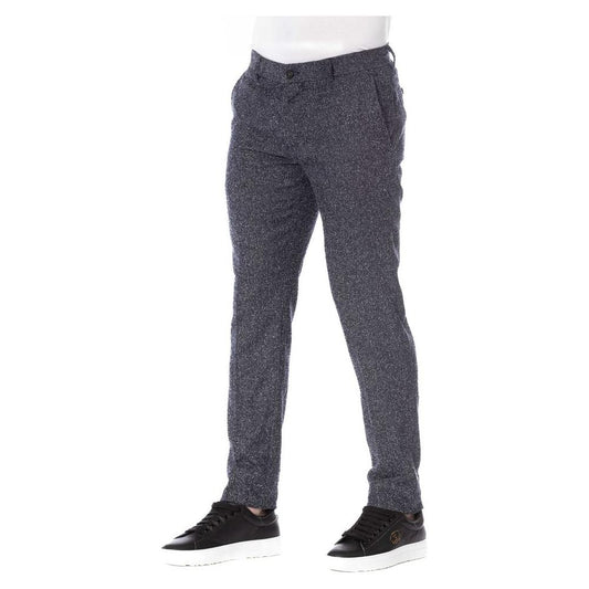 Trussardi Black Cotton Men Pants Trussardi