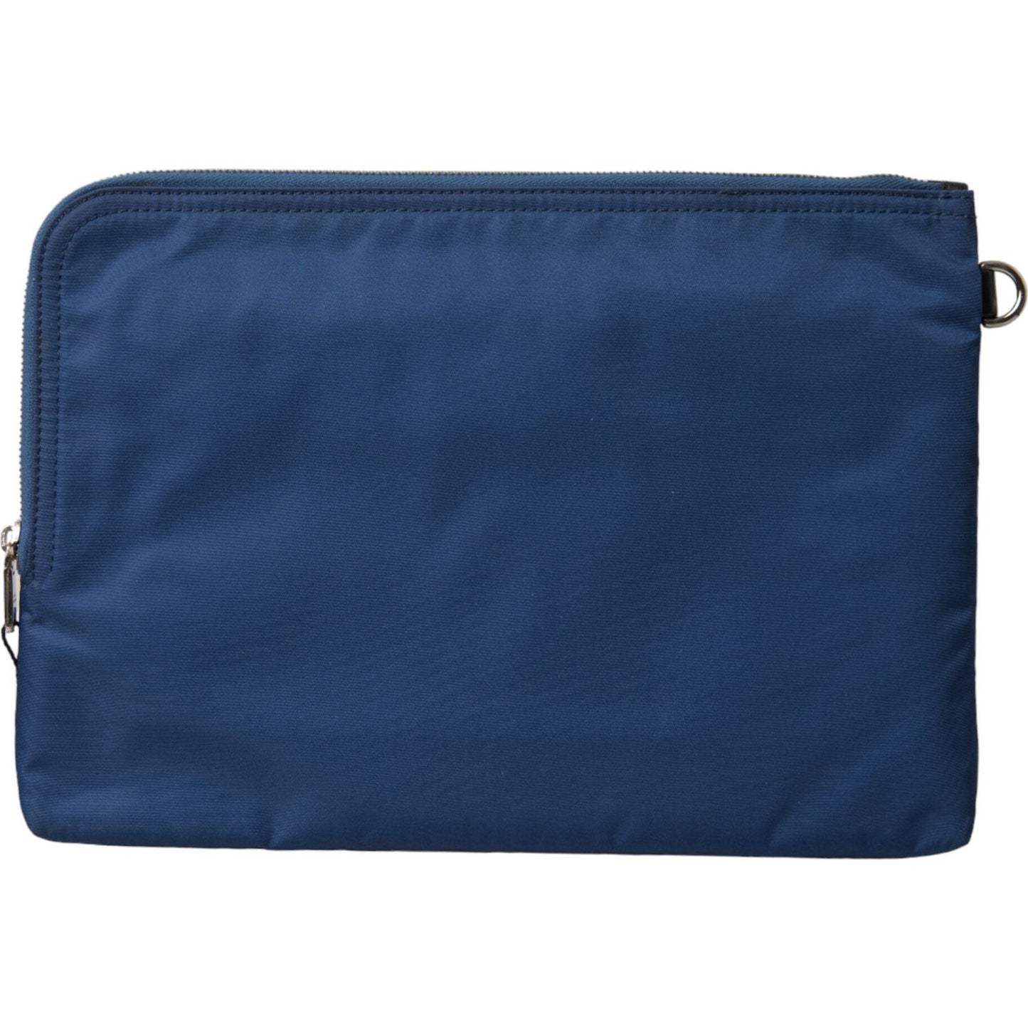 Dolce & Gabbana Elegant Blue Nylon Zipped Clutch Dolce & Gabbana