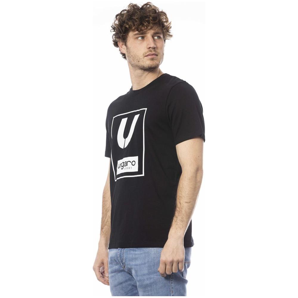 Ungaro Sport Black Cotton Men T-Shirt Ungaro Sport