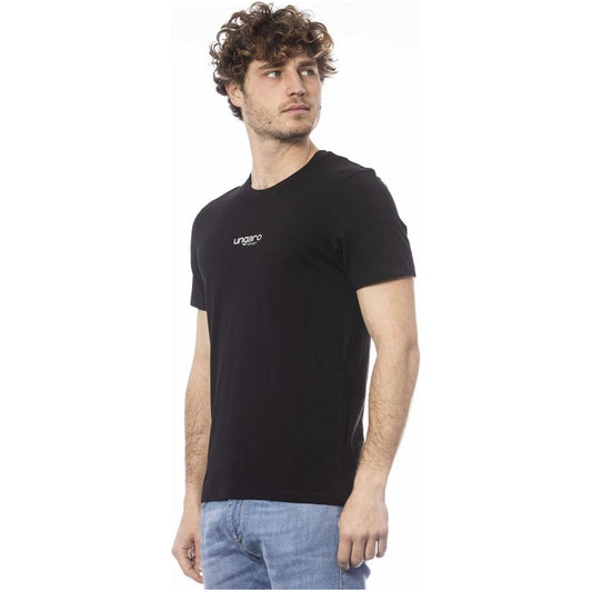 Ungaro Sport Black Cotton Men T-Shirt Ungaro Sport