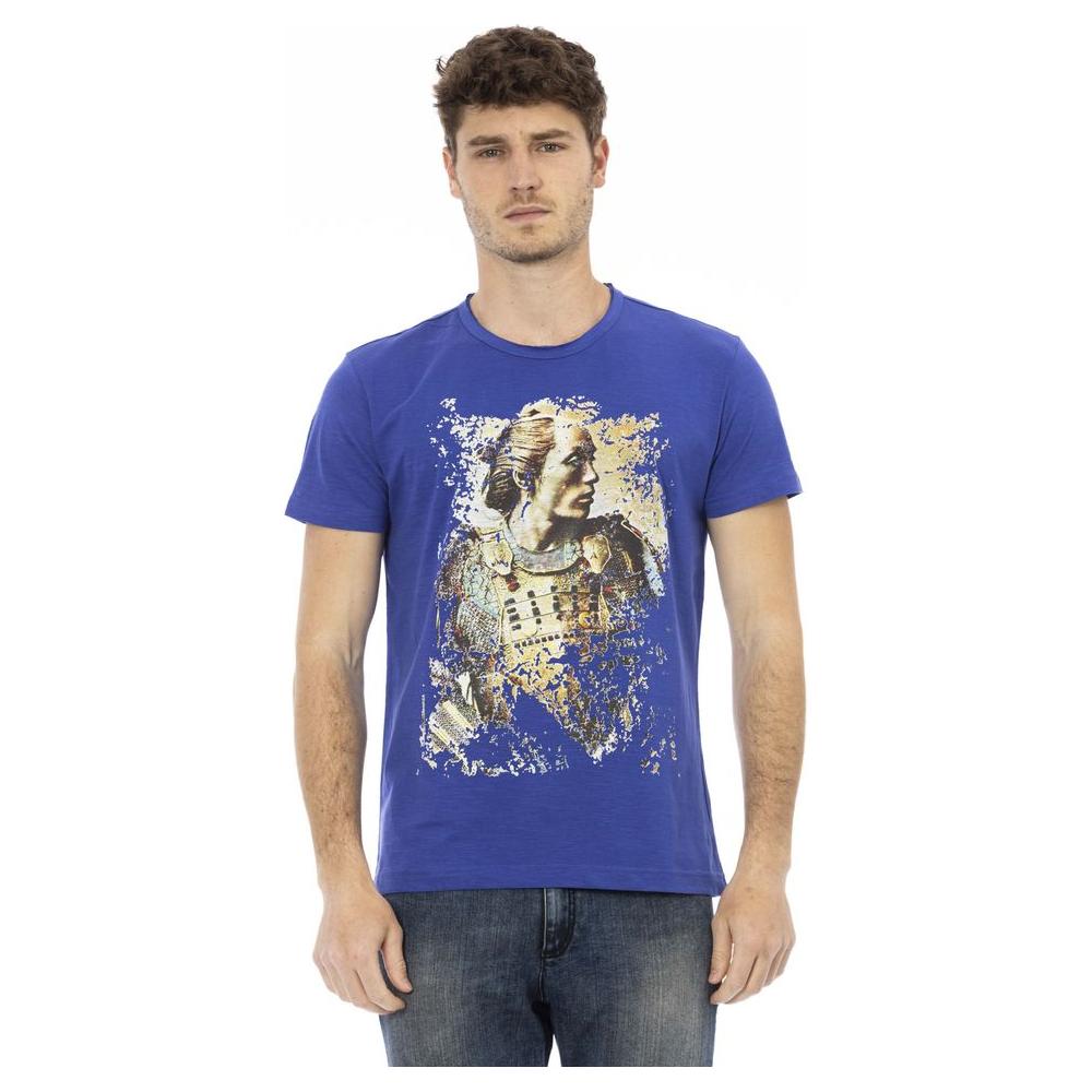 Trussardi Action Blue Cotton Men T-Shirt Trussardi Action