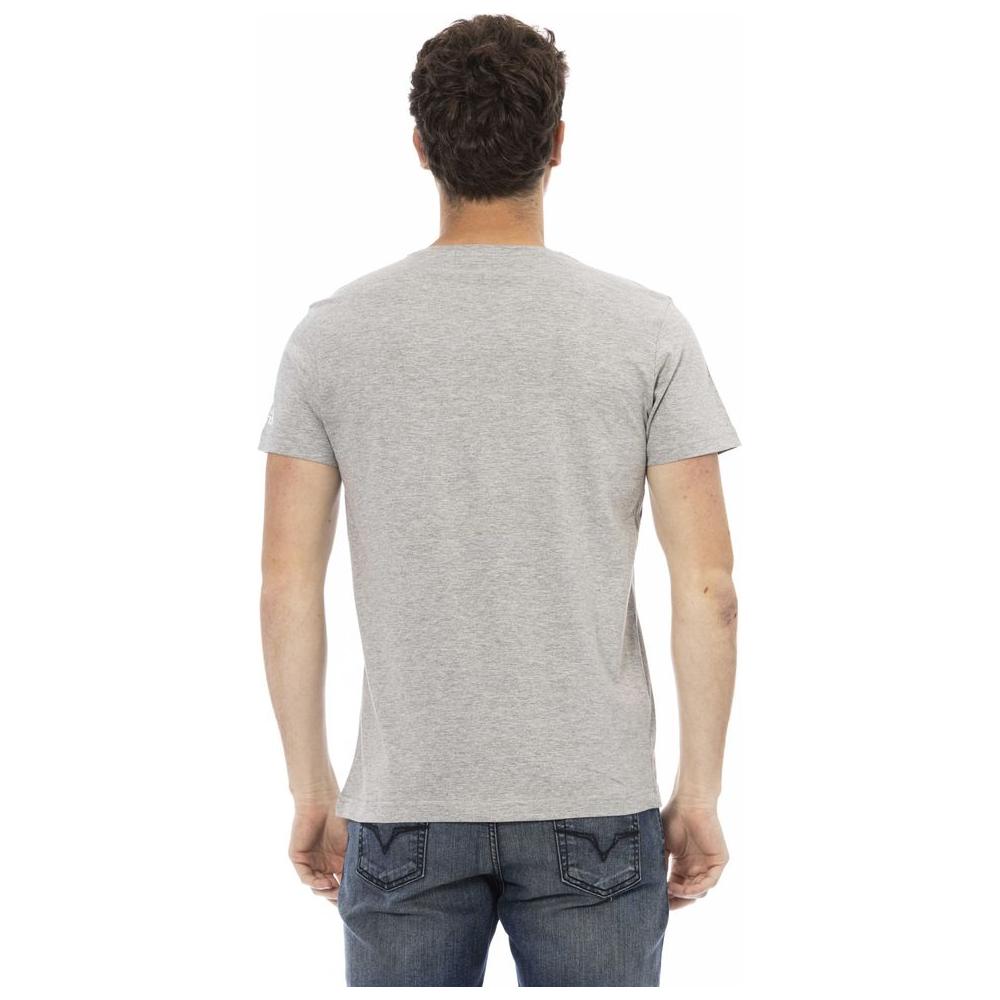 Trussardi Action Gray Cotton Men T-Shirt Trussardi Action