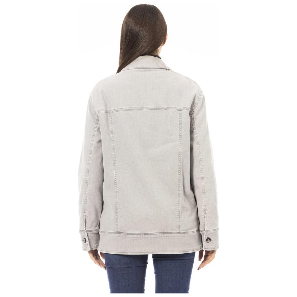 Jacob Cohen Gray Cotton Women Jacket Jacob Cohen