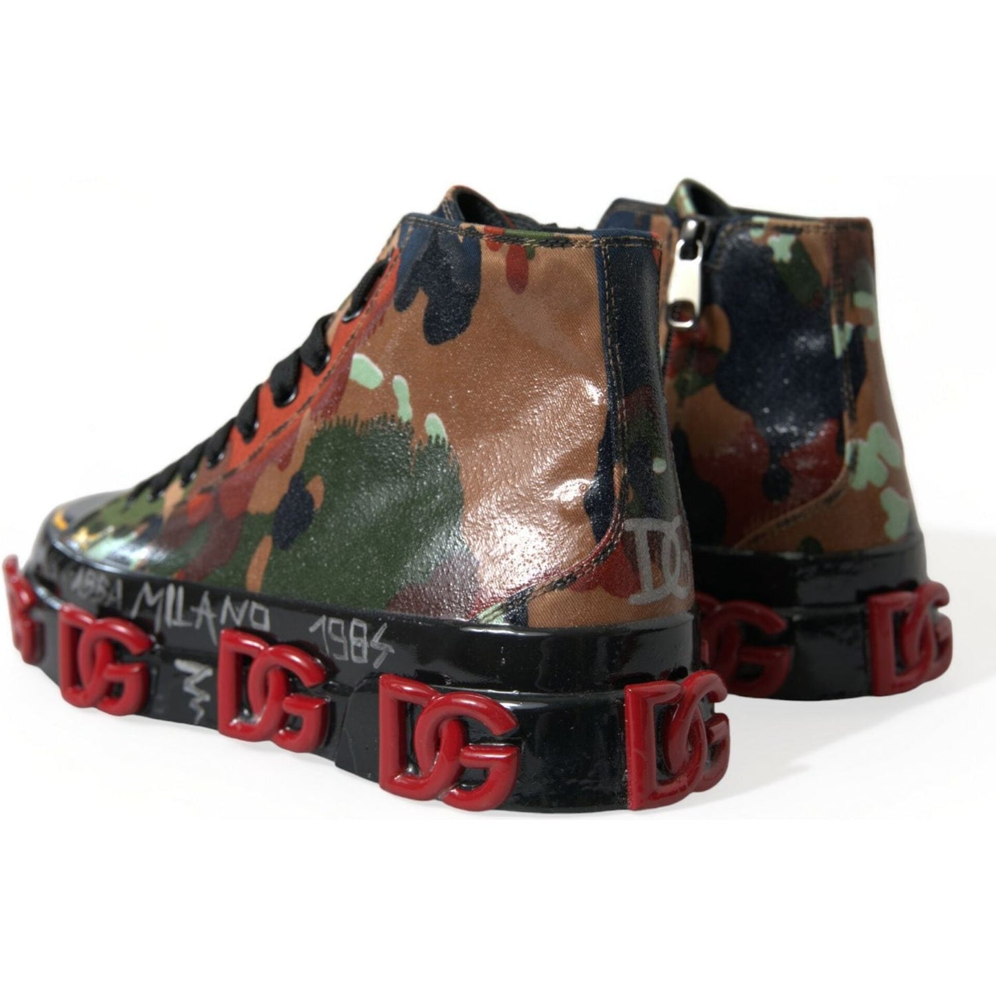 Dolce & Gabbana Multicolor High-Top Sneakers with Luxe Appeal Dolce & Gabbana