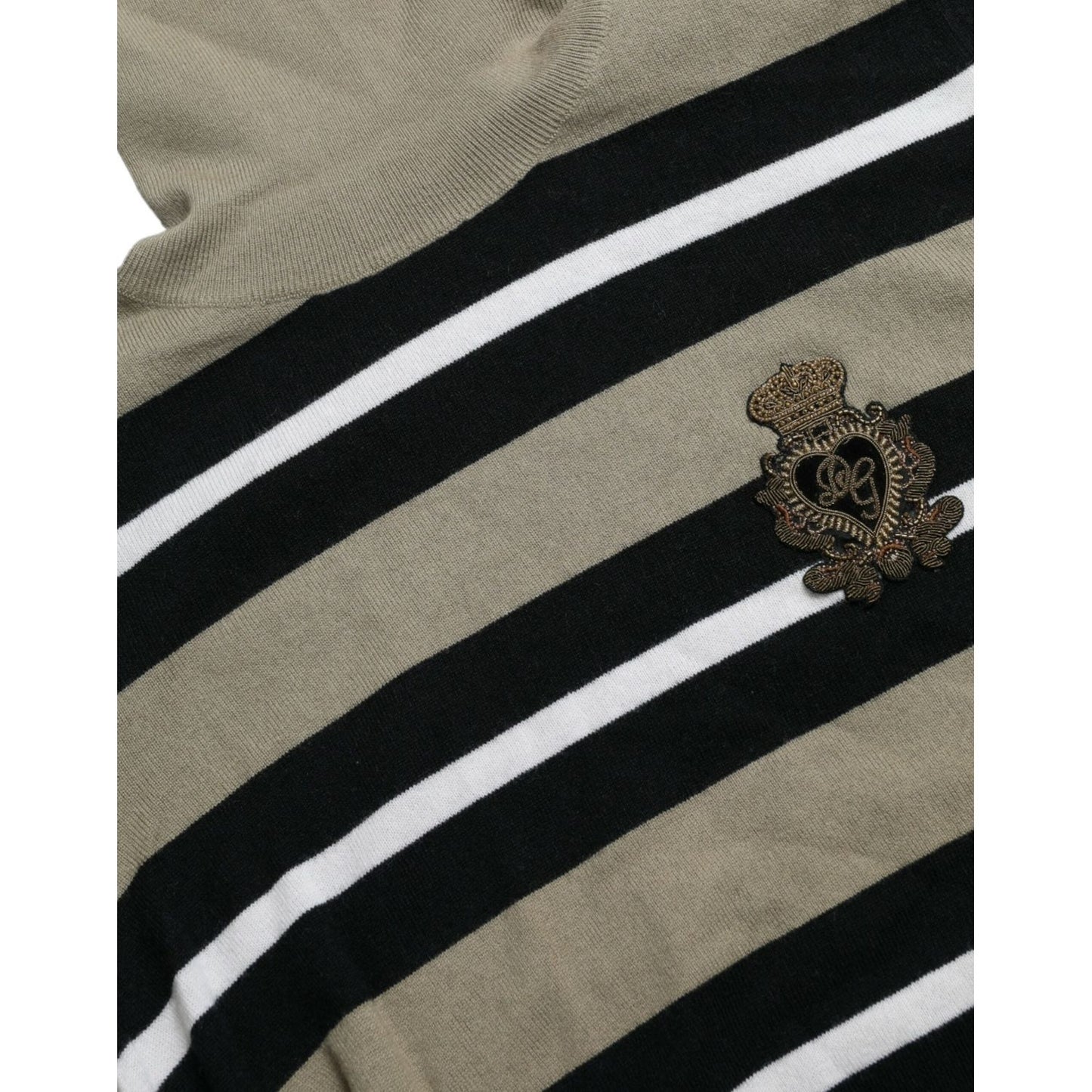 Dolce & Gabbana Elegant Striped Turtleneck Wool Sweater Dolce & Gabbana