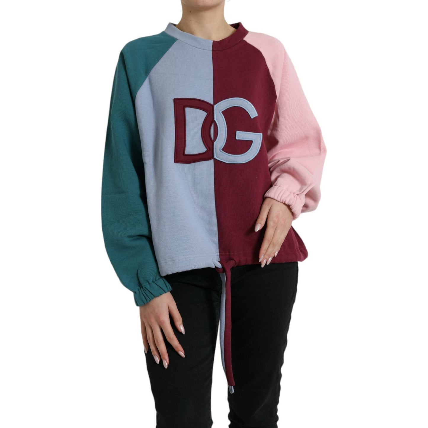 Dolce & Gabbana Multicolor Cotton Crew Neck Sweater Dolce & Gabbana