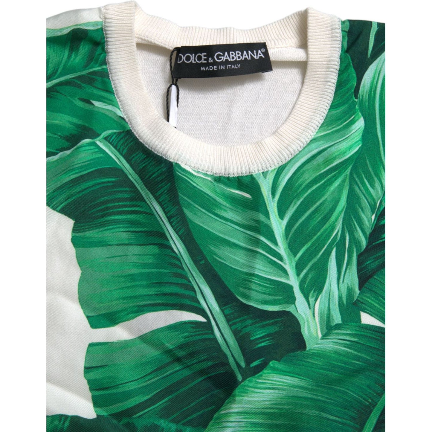 Dolce & Gabbana Silk Banana Leaf Print Tank Top Dolce & Gabbana