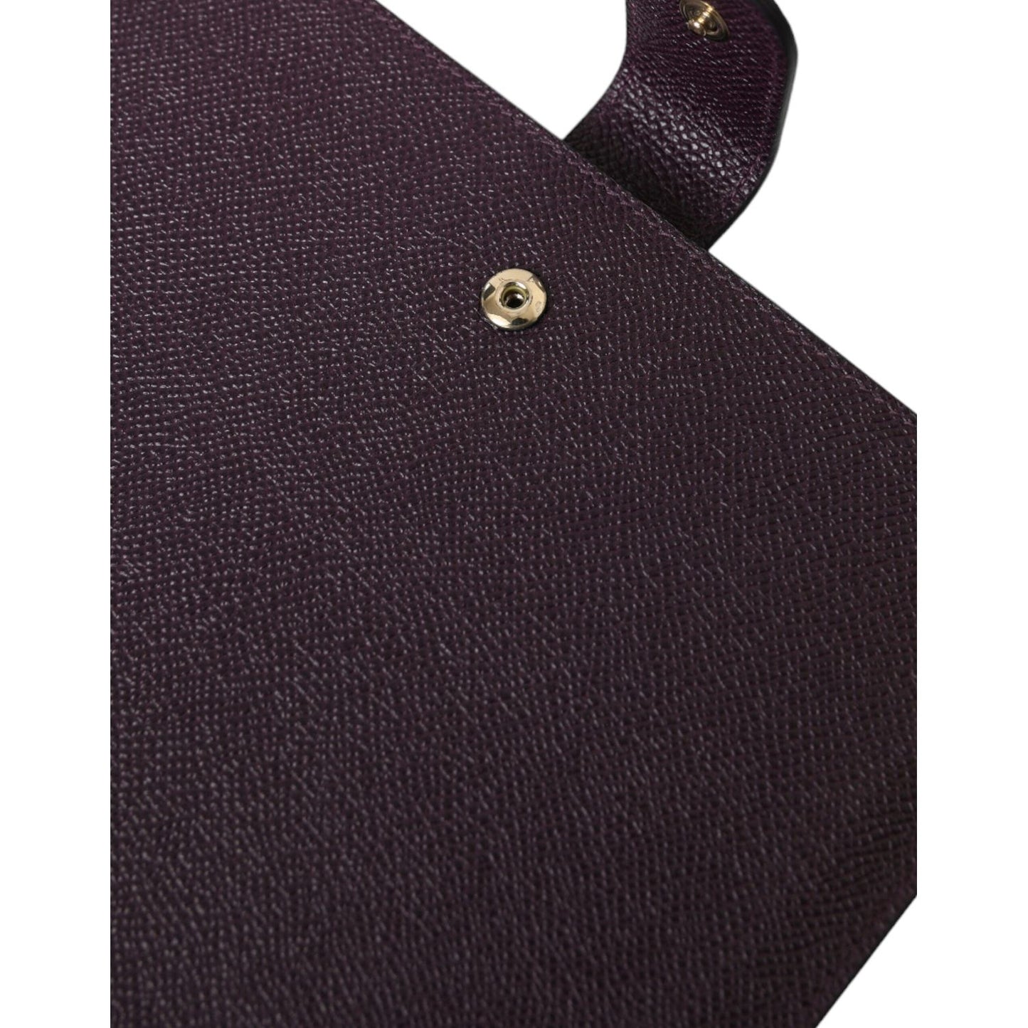 Dolce & Gabbana Dark Brown Leather Logo Plaque Cover Sleeve Tablet Case