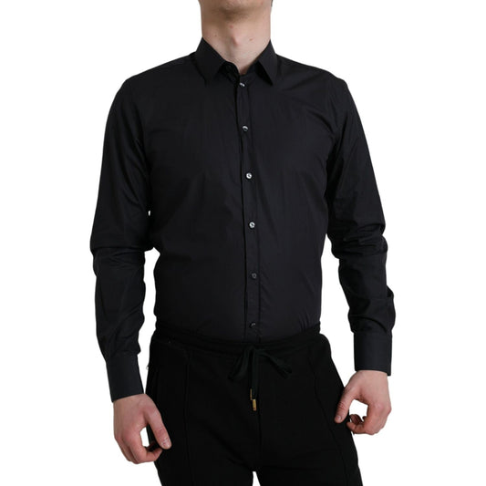 Dolce & Gabbana Navy Blue Cotton Collared Formal Dress Shirt 1728,67345645728,Clothing,Dolce & Gabbana,Dress Shirts - Shirts - Clothing,IT39 | S,IT40 | M,Material: 100% Cotton,Men,Men - Clothing,Navy Blue,New with tags,Shirts - Clothing,Shirts - Men - Clo
