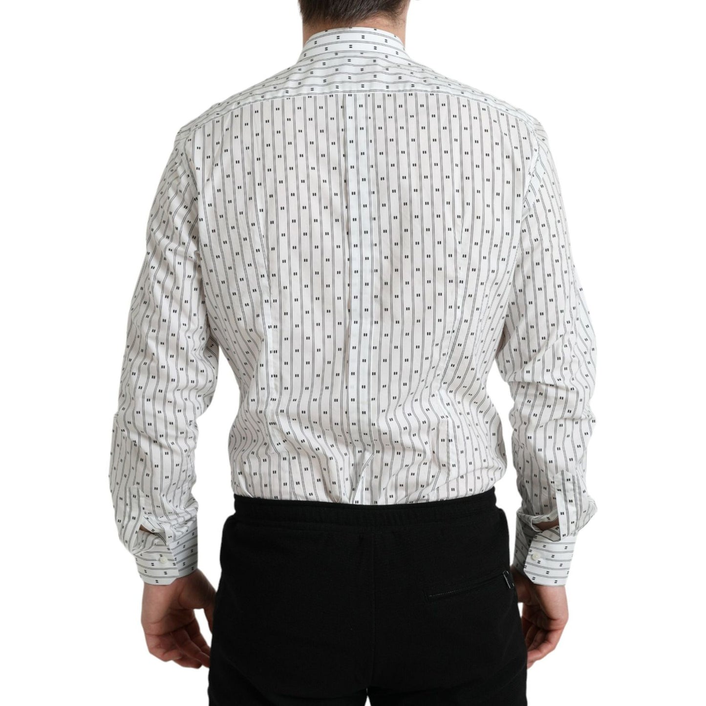 Dolce & Gabbana Elegant White Cotton Slim Fit Dress Shirt Dolce & Gabbana