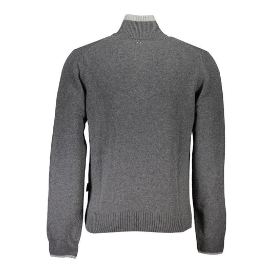 Napapijri Gray Fabric Men Sweater Napapijri