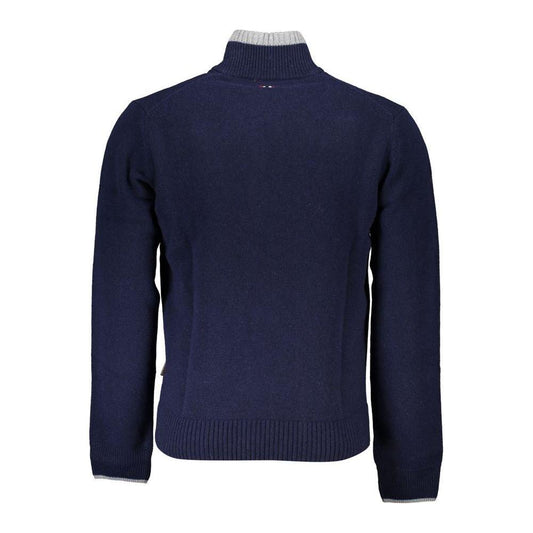 Napapijri Blue Fabric Men Sweater Napapijri