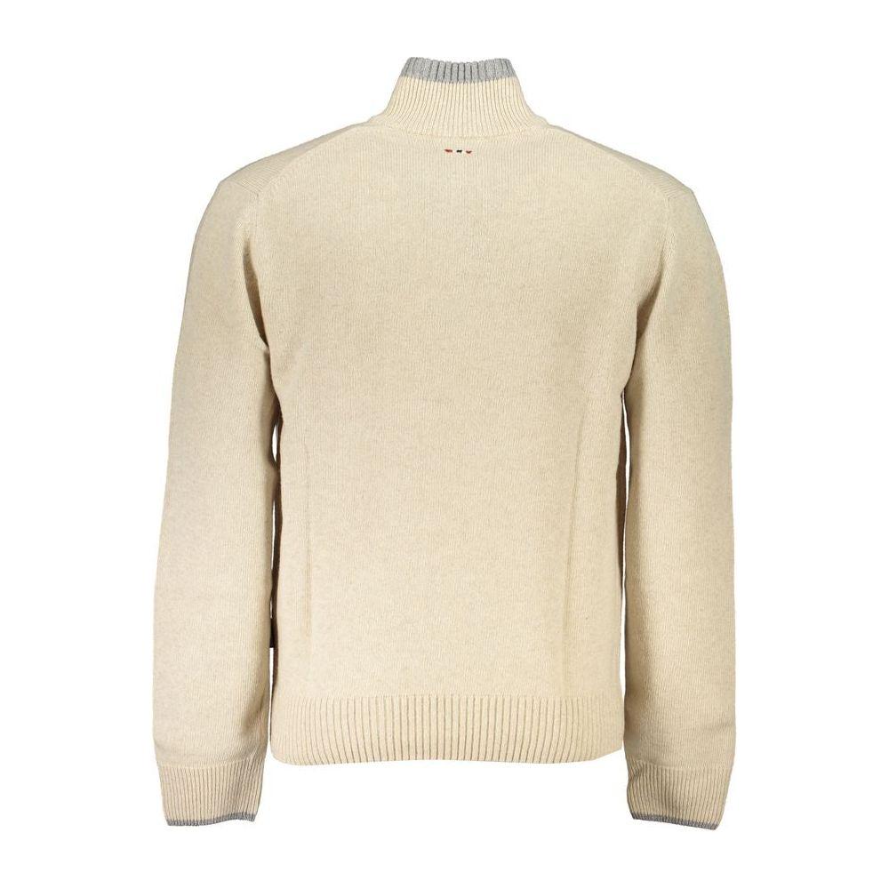 Napapijri Beige Fabric Men Sweater Napapijri