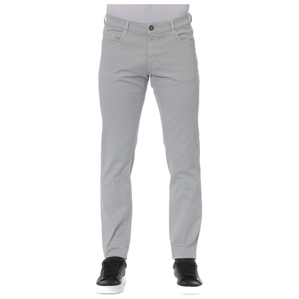 Trussardi Jeans Gray Cotton Men Jeans 1728,67345744032,Clothing,Gray,Jeans & Pants - Men - Clothing,Jeans Denim - Clothing,Men,Men - Clothing,New with tags,Slim Fit Jeans - Jeans Denim - Clothing,Trussardi Jeans,W29