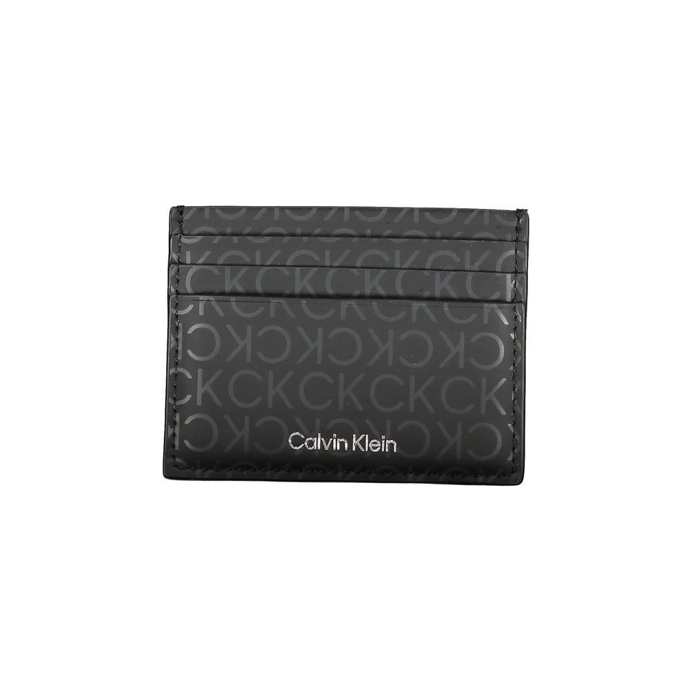 Calvin Klein Sleek Black Card Holder with Contrast Detailing Calvin Klein