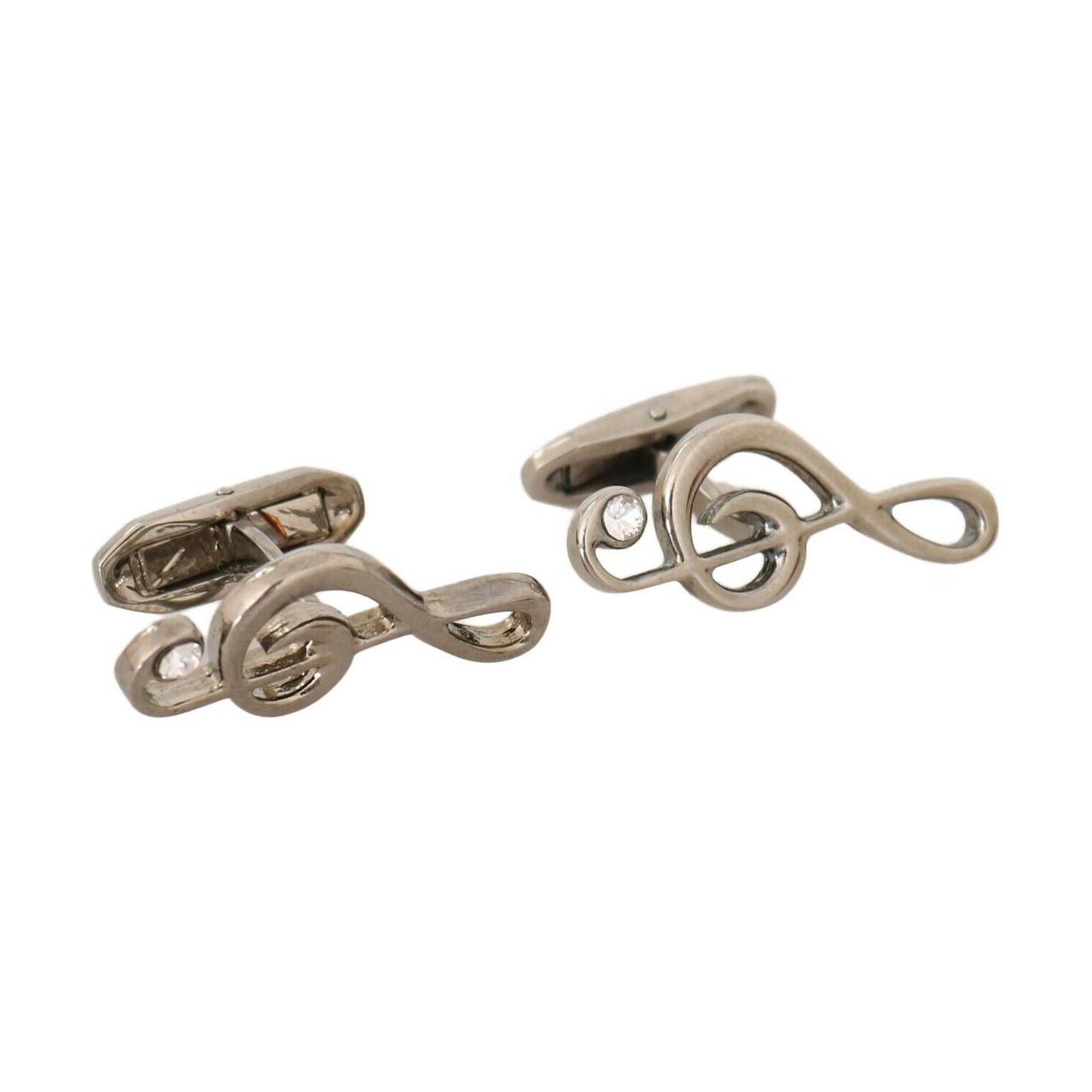 Dolce & Gabbana Elegant Silver Tremble Clef Cufflinks Dolce & Gabbana