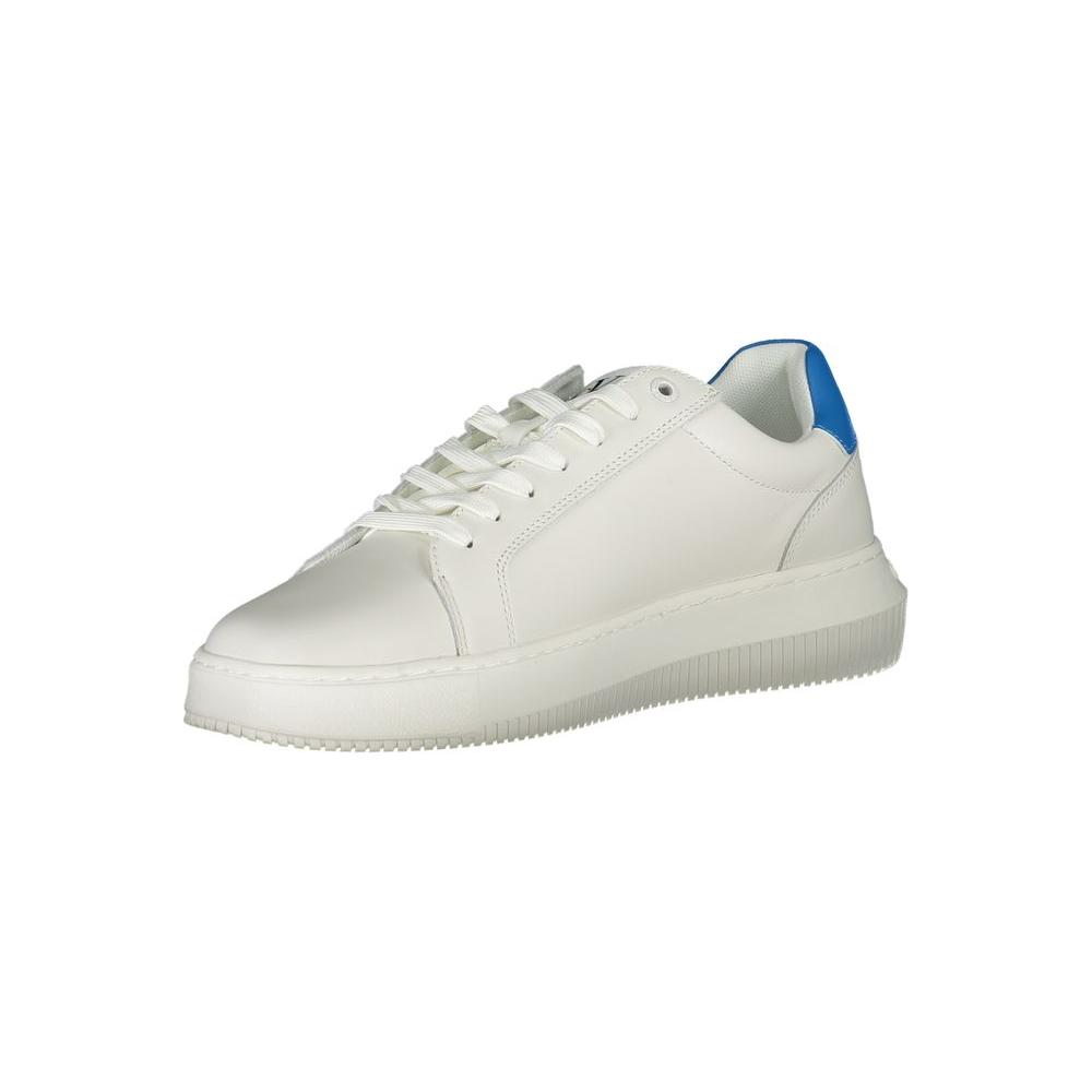 Calvin Klein Sleek White Contrast Sneakers with Eco-Friendly Twist Calvin Klein