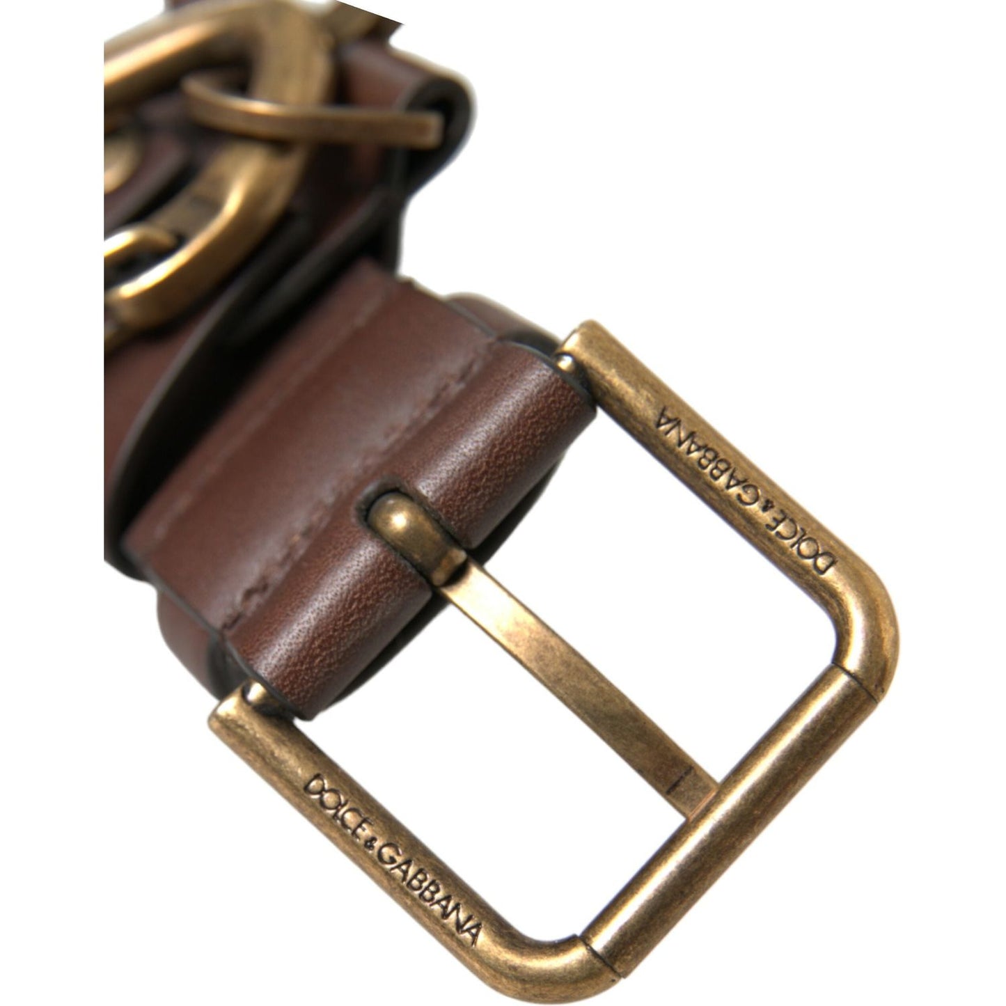 Dolce & Gabbana Elegant Calf Leather Belt with Metal Buckle Closure Dolce & Gabbana