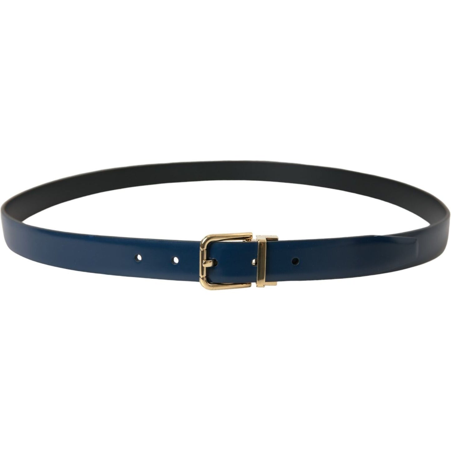 Dolce & Gabbana Elegant Blue Calf Leather Belt Dolce & Gabbana