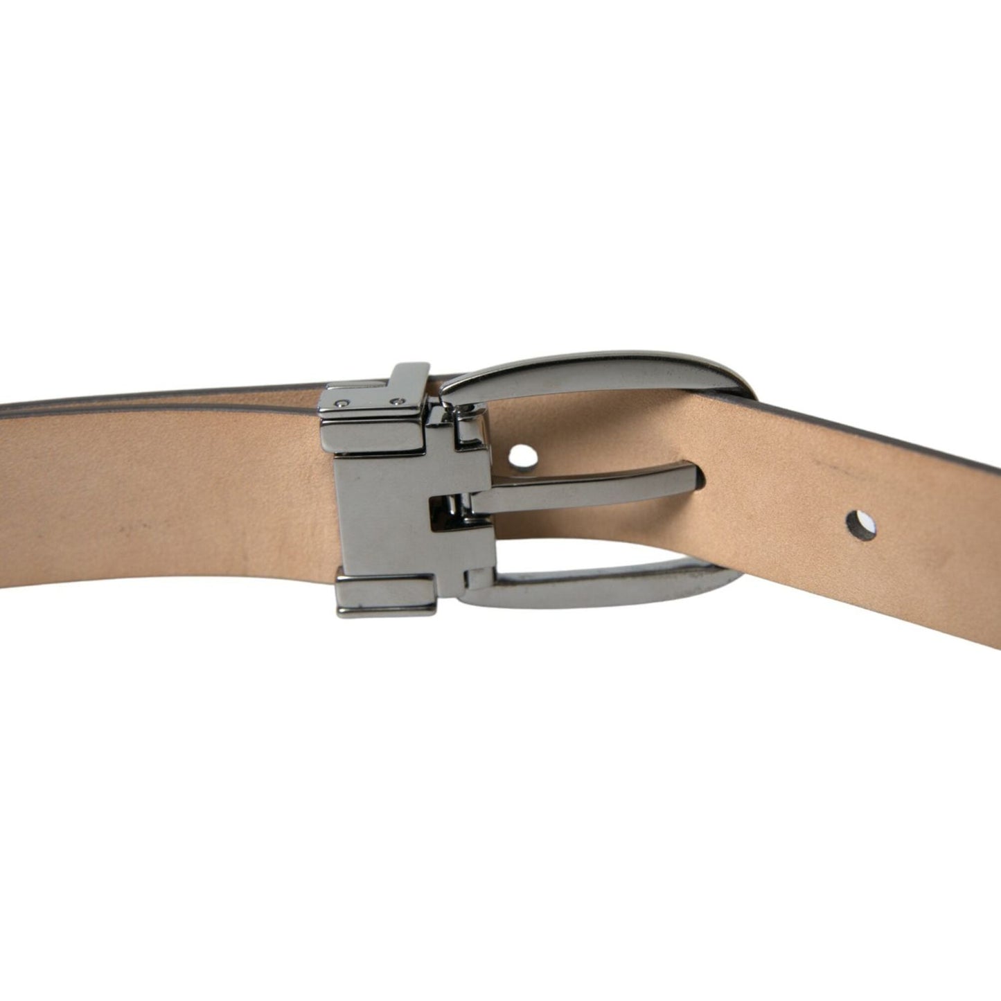 Dolce & Gabbana Elegant Leather Belt with Eye-Catching Buckle Dolce & Gabbana