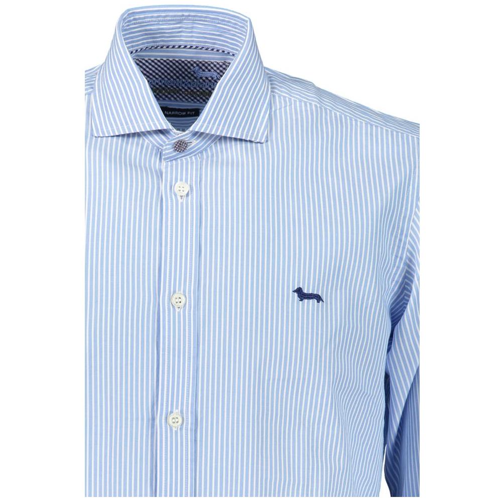 Harmont & Blaine Elegant Light Blue Striped Cotton Shirt