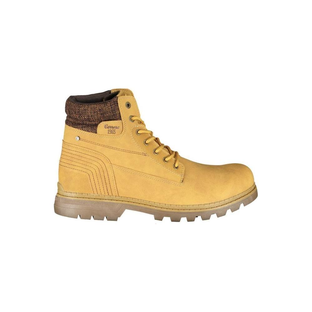 Carrera Sleek Yellow Lace-Up Boots with Contrast Detail Carrera