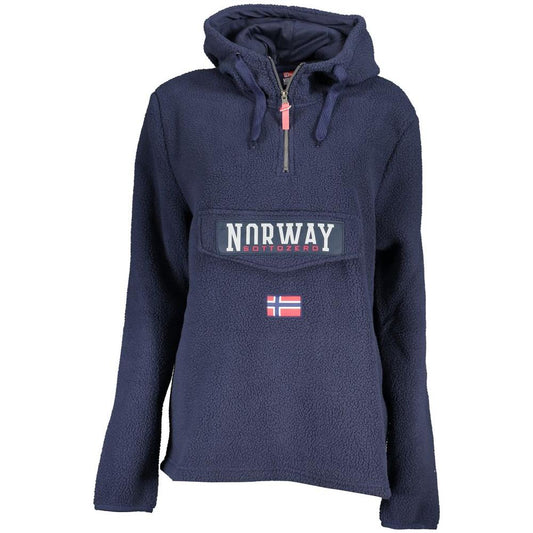 Norway 1963 Chic Blue Hooded Sweatshirt with Unique Pocket Norway 1963