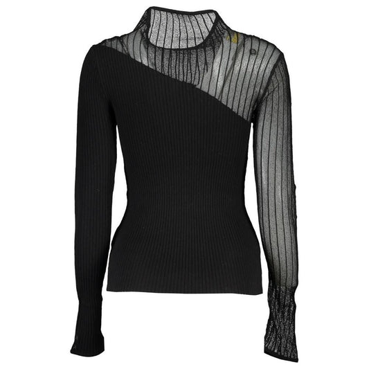 Patrizia Pepe Elegant Crew Neck Sweater with Contrast Details Patrizia Pepe