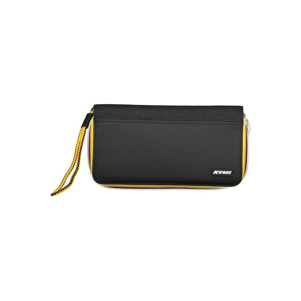 K-WAY Sleek Black Polyamide Wallet with Coin Purse