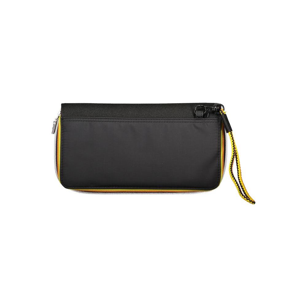 K-WAY Sleek Black Polyamide Wallet with Coin Purse