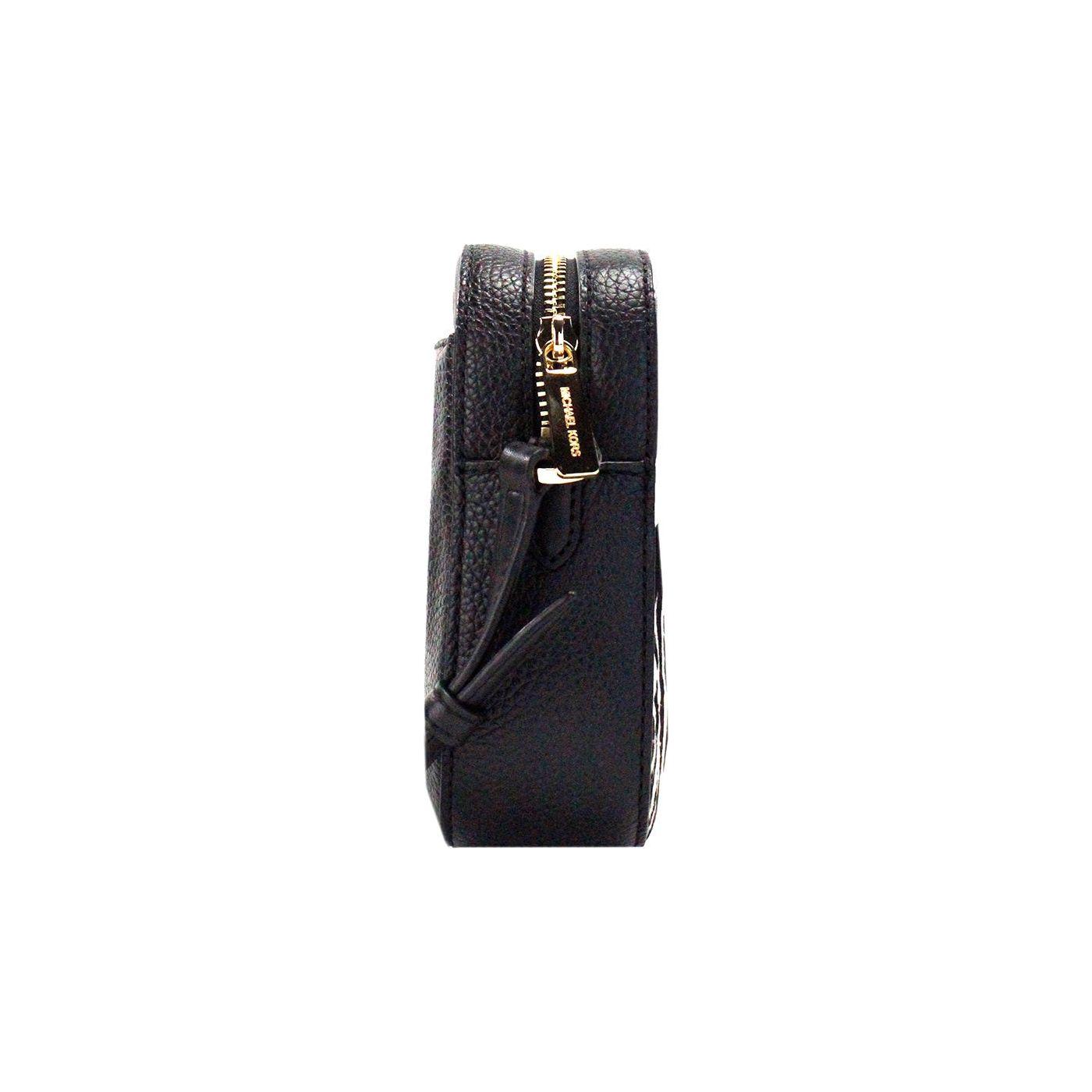 Michael Kors Jet Set Large East West Black Haircalf Zip Chain Crossbody Bag Michael Kors