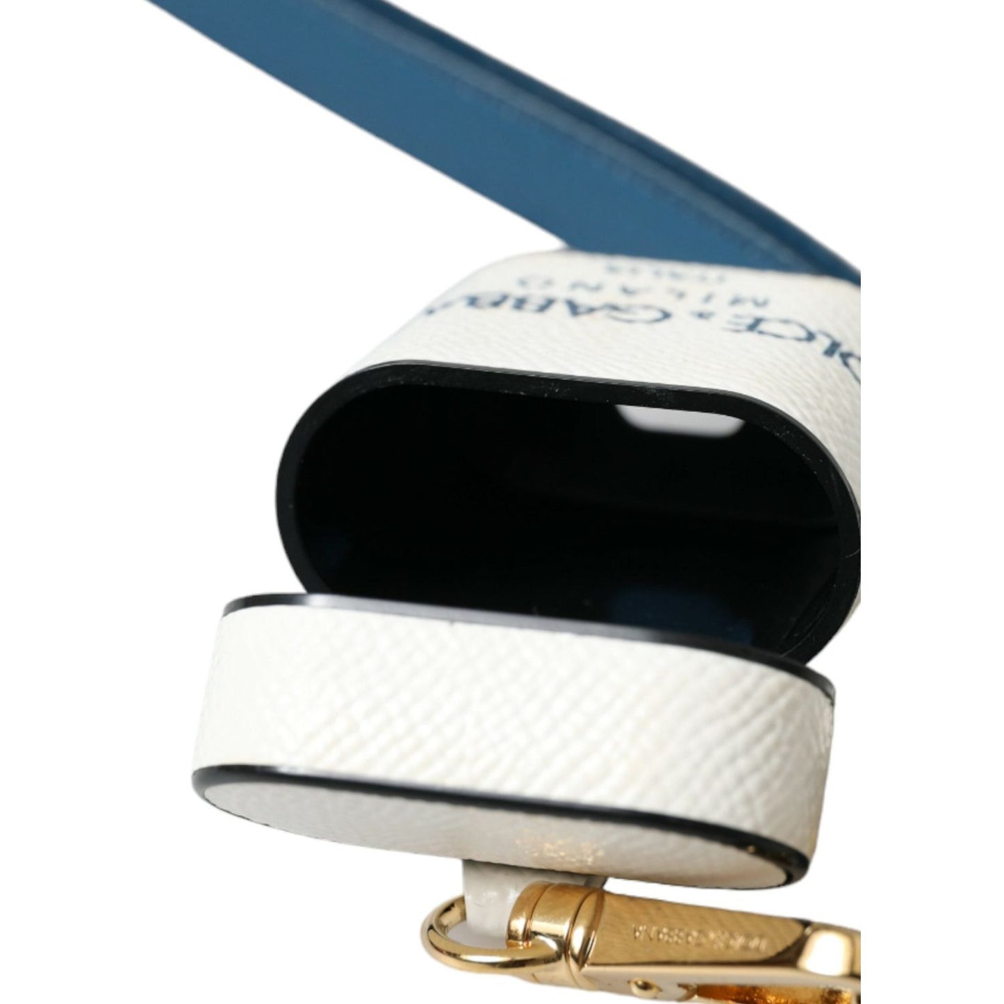 Dolce & Gabbana Chic Leather Airpods Case in Blue & White Dolce & Gabbana