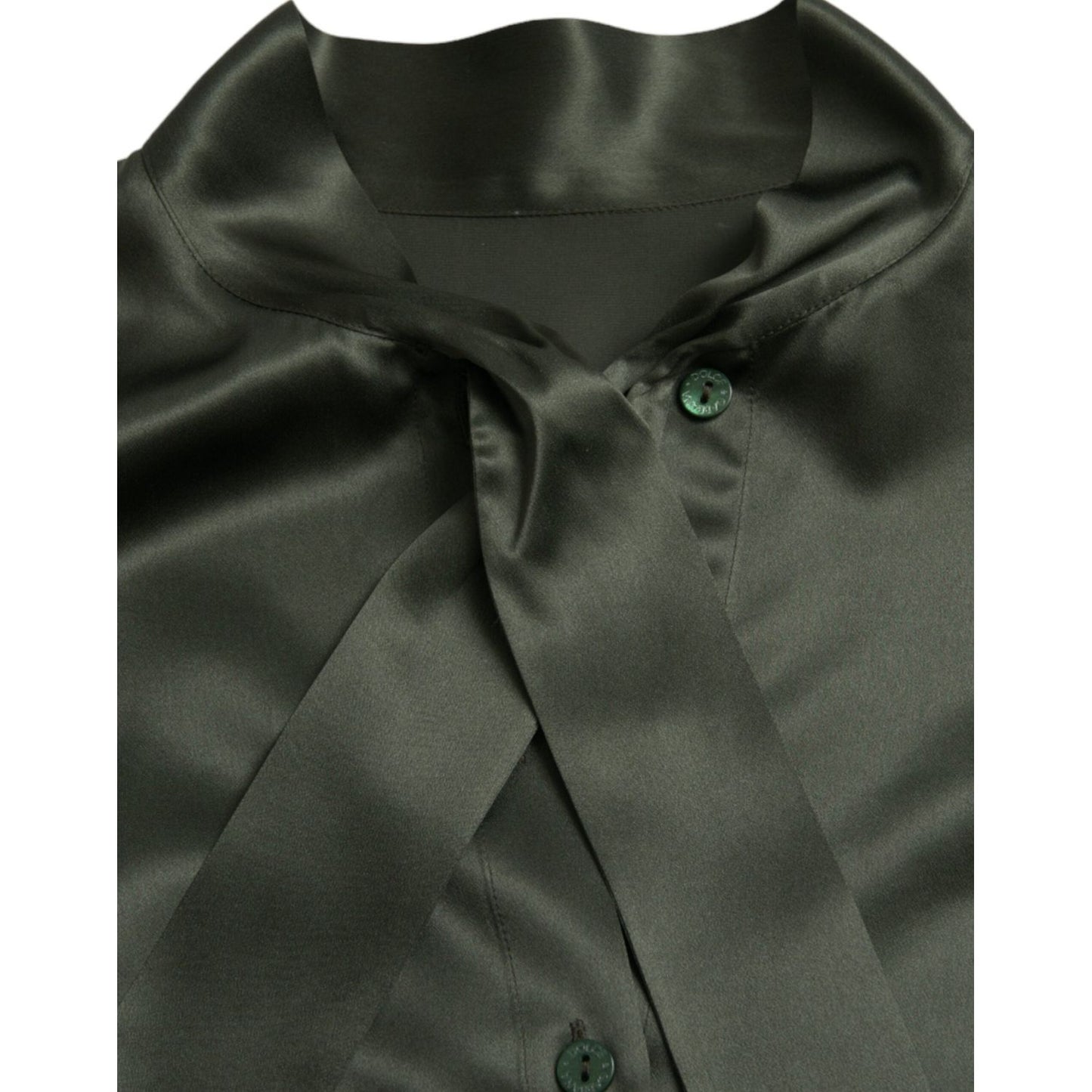 Dolce & Gabbana Elegant Silk Ascot Collar Blouse Dolce & Gabbana