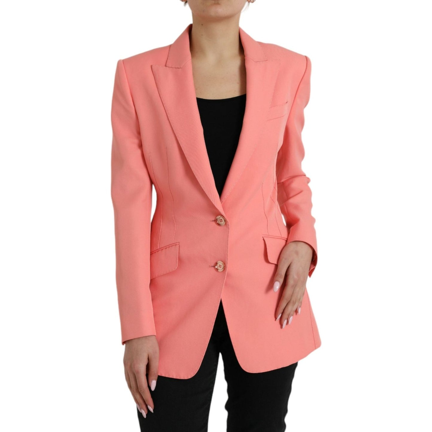 Dolce & Gabbana Chic Pink Peak Lapel Blazer Dolce & Gabbana