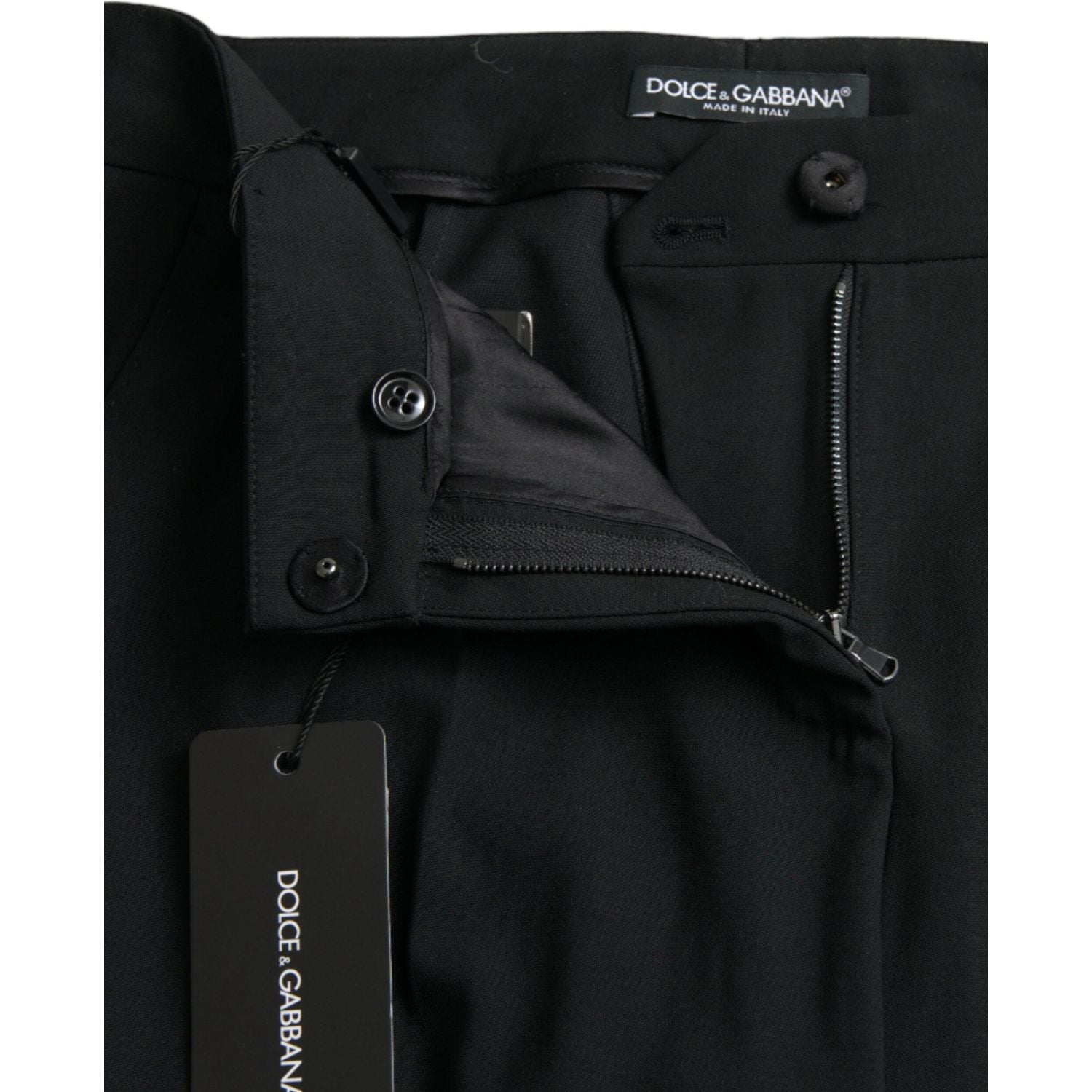 بنطلون صوف أنيق بقصّة مدببة من دولتشي آند غابانا