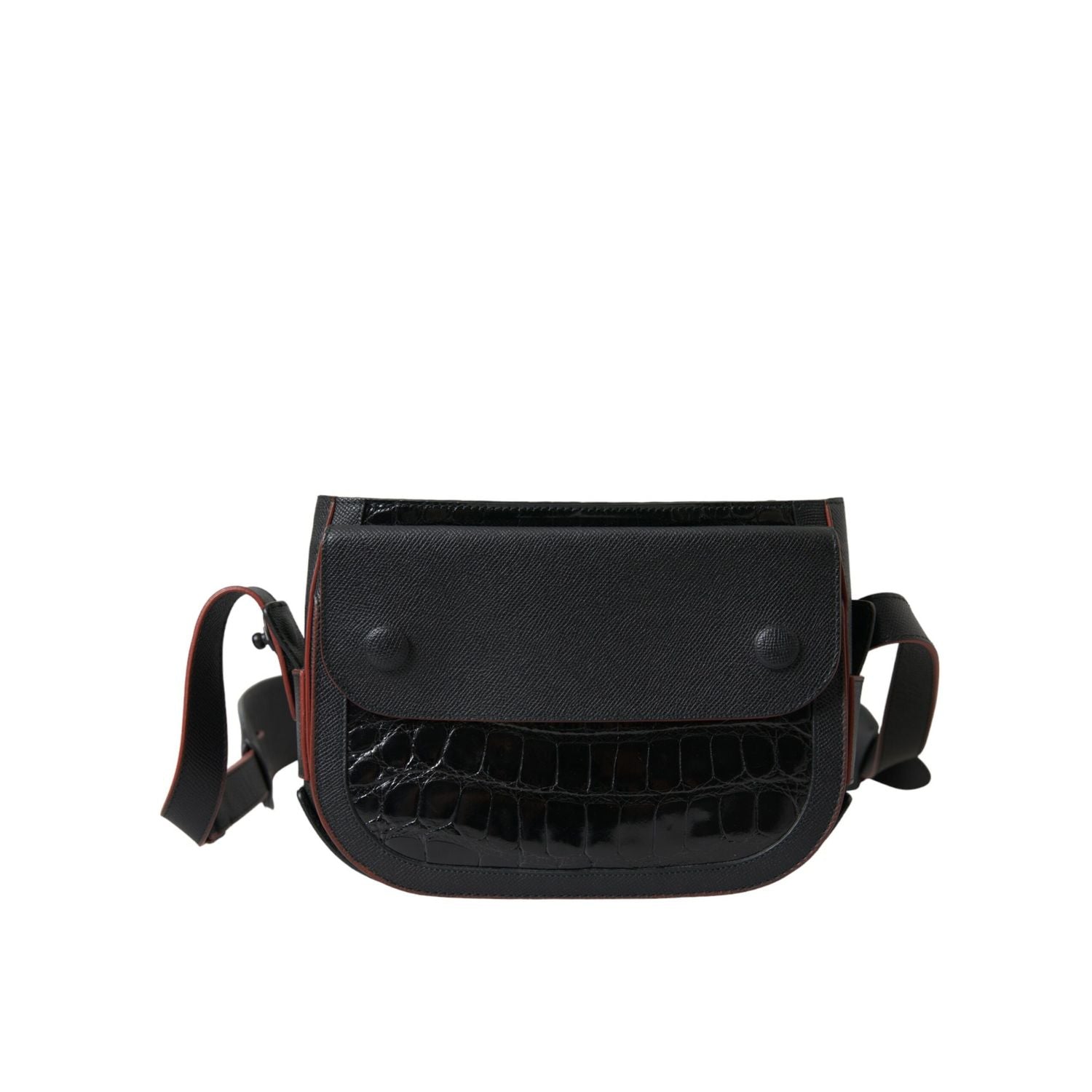 Balenciaga Black Exotic Leather Shoulder Crossbody Camera Bag