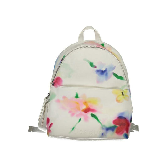 Desigual White Polyester Backpack Desigual