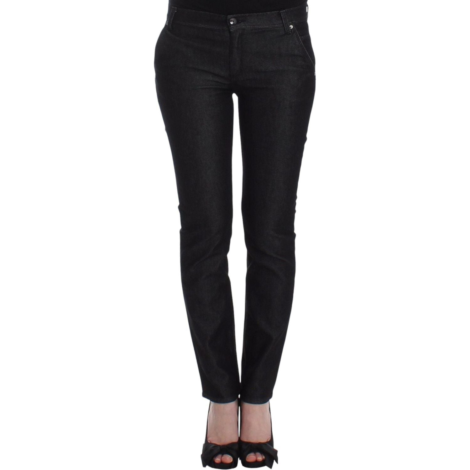 بنطلون جينز Ermanno Scervino Chic Black Skinny - أنيق وذو قصة ضيقة