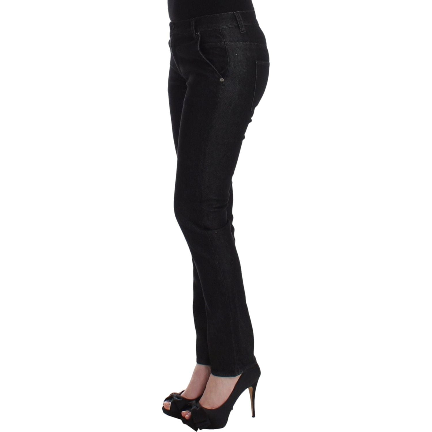 بنطلون جينز Ermanno Scervino Chic Black Skinny - أنيق وذو قصة ضيقة