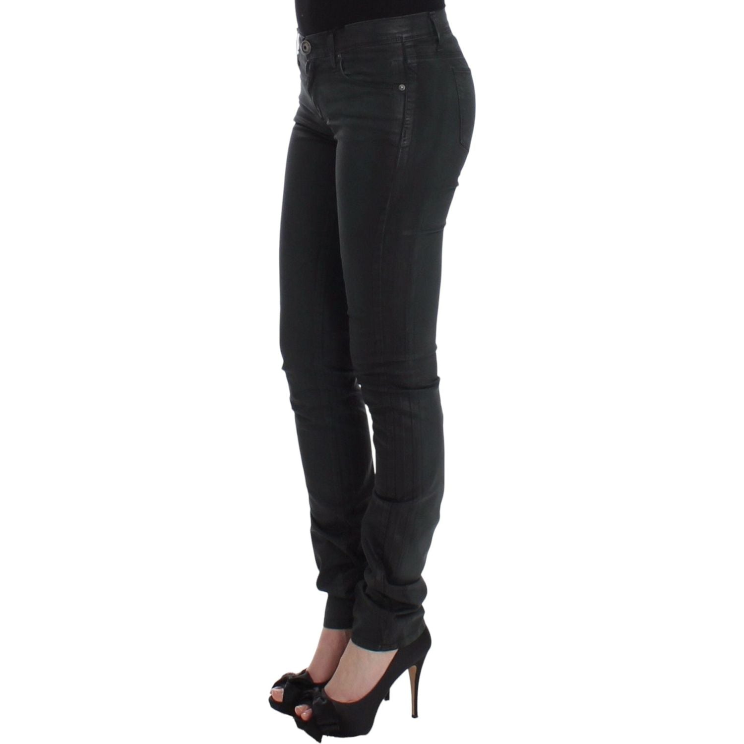 بنطلون جينز Ermanno Scervino أنيق باللون الأخضر الداكن