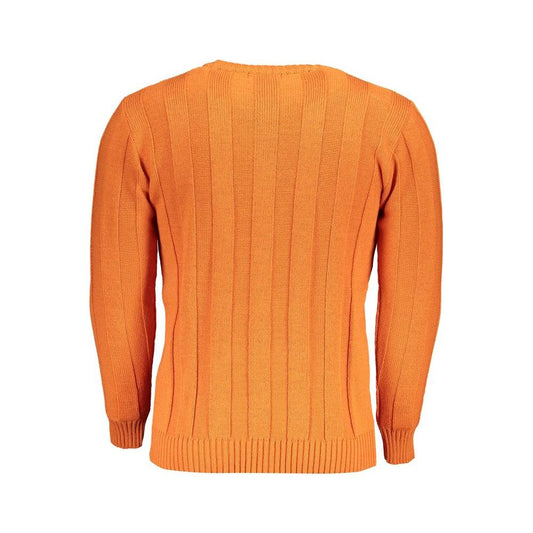 U.S. Grand Polo Orange Fabric Sweater U.S. Grand Polo