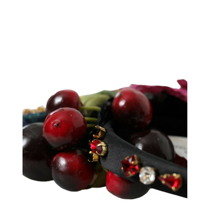 Dolce & Gabbana Red Watermelon Cherry Crystal Hairband Statement Diadem