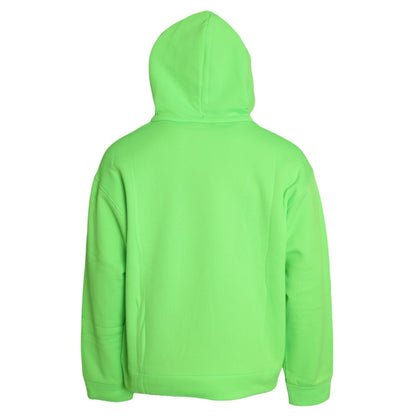 Dolce & Gabbana Neon Green Hooded Top Pullover Sweater