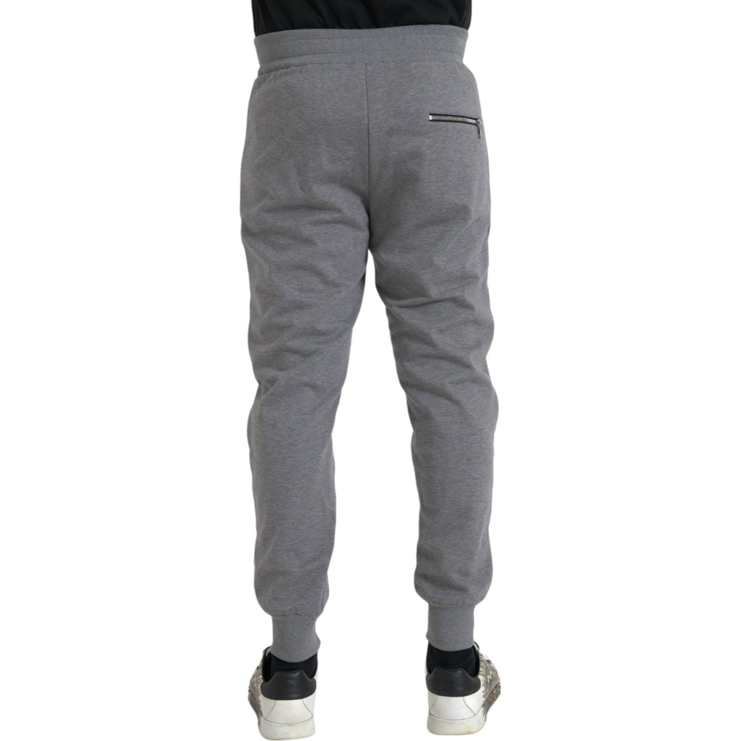 Dolce & Gabbana Gray Cotton Jogger Skinny Sweatpants Pants Dolce & Gabbana