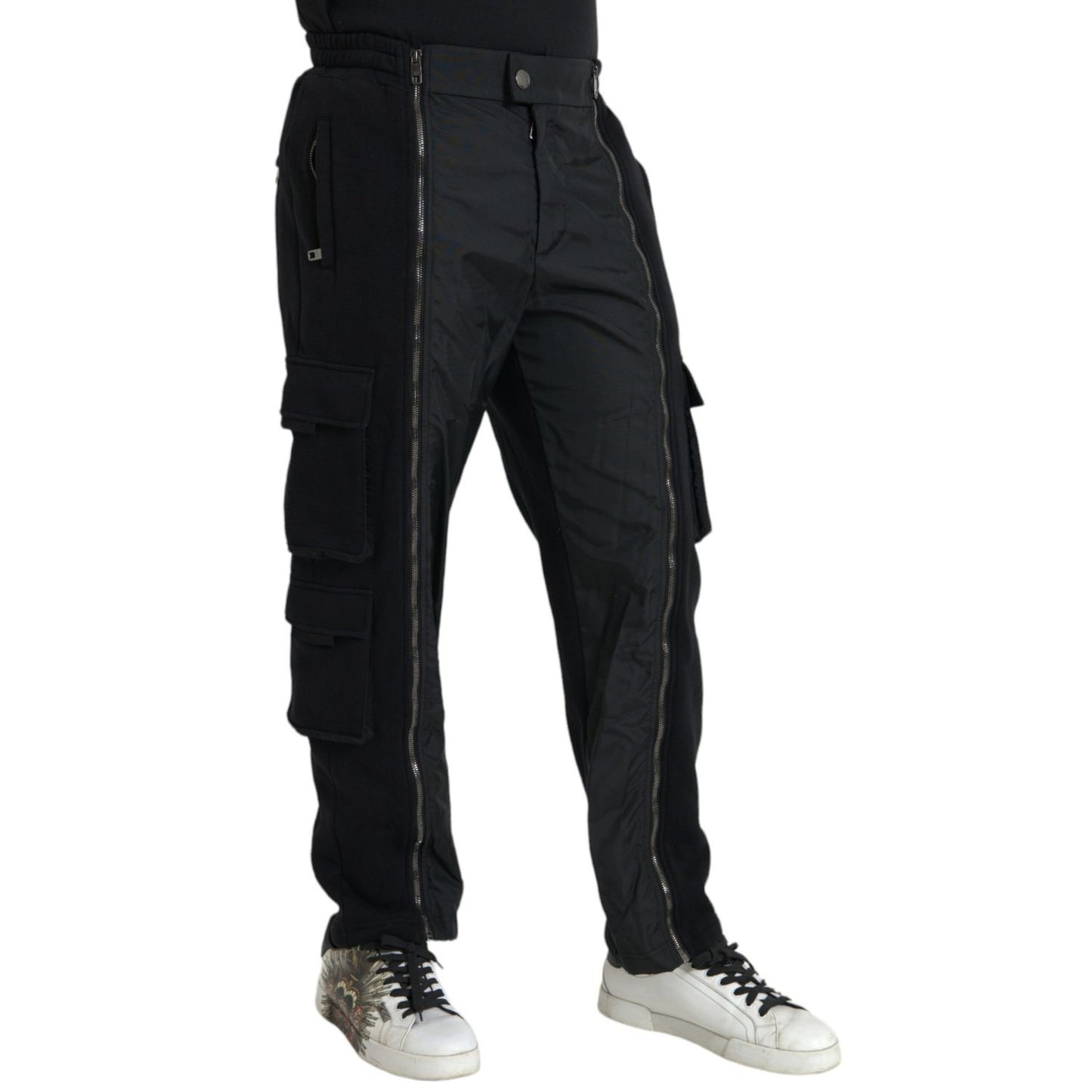 Dolce & Gabbana Black Cotton Blend Skinny Pants