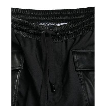 Dolce & Gabbana Black Nylon Cargo Jogger Men Sweatpants Pants