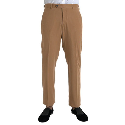 Prada Beige Cashmere Men Straight Fit Dress Pants