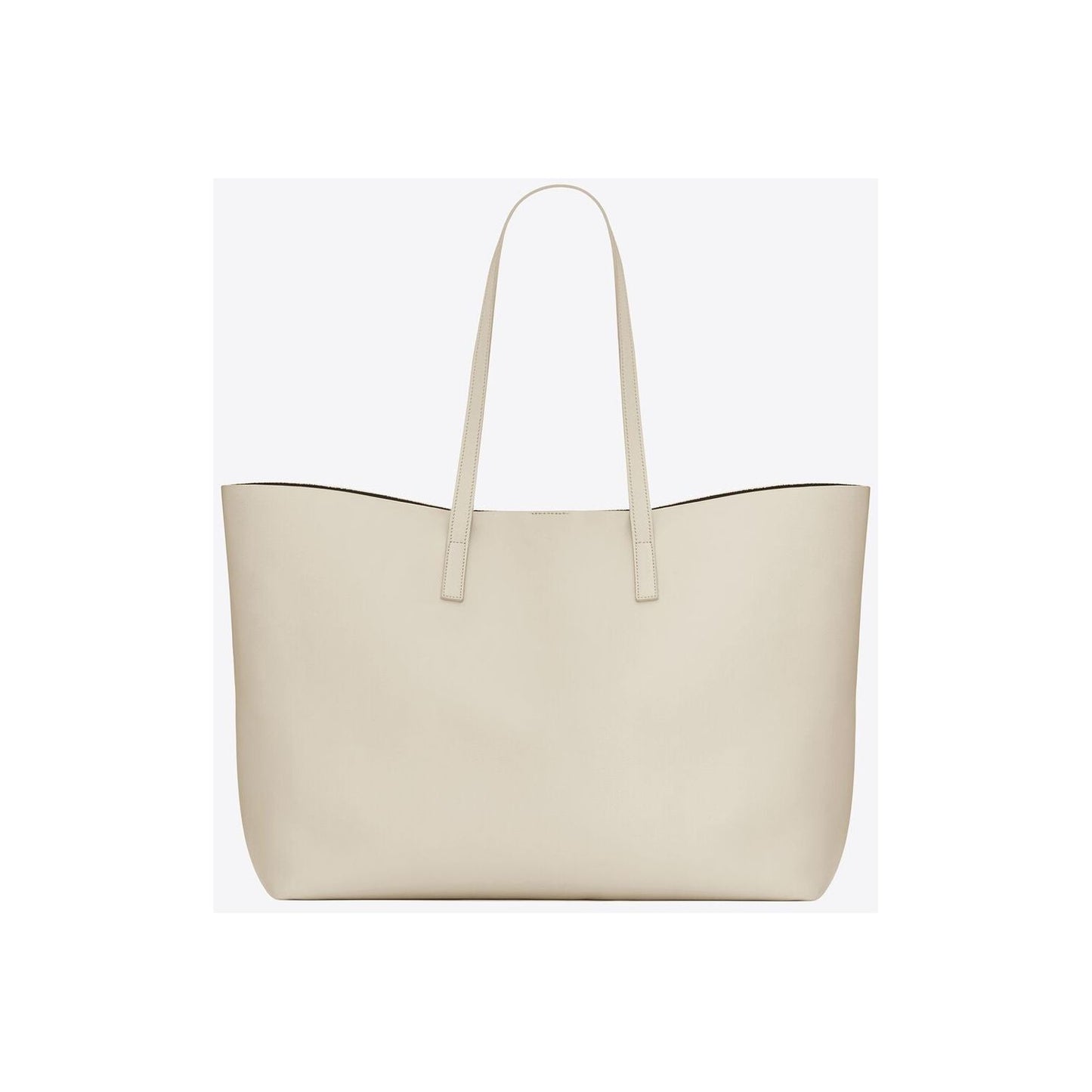 Saint Laurent White Calf Leather Tote Shoulder Bag Saint Laurent