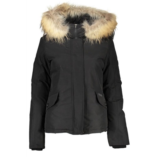 Woolrich Black Cotton Jackets & Coat Woolrich