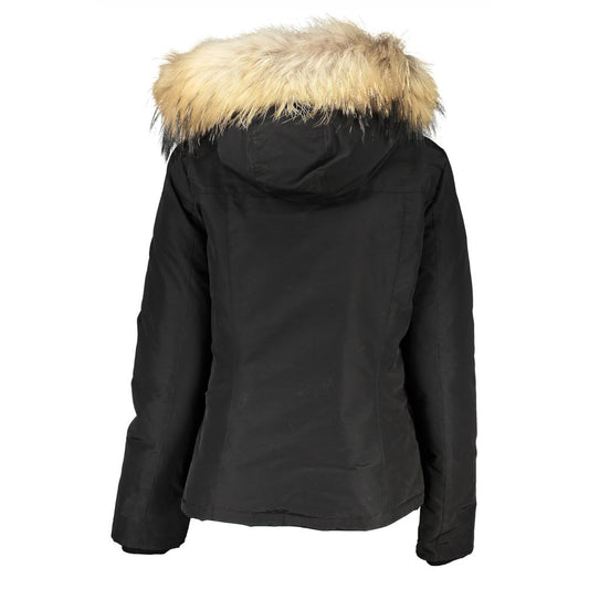 Woolrich Black Cotton Jackets & Coat Woolrich